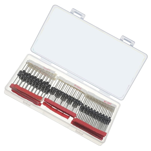 200pcs Assorted Diode for Power Supply Processing and Electronic Prototyping