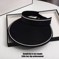 thumbnail image 7 of Anuirheih Womens Sun Visor Hats, Ice Silk Sun Hat Wide Summer UV Protection Beach Cap Sunscreen Comfortable Breathable Foldable Storage(Black), 7 of 7