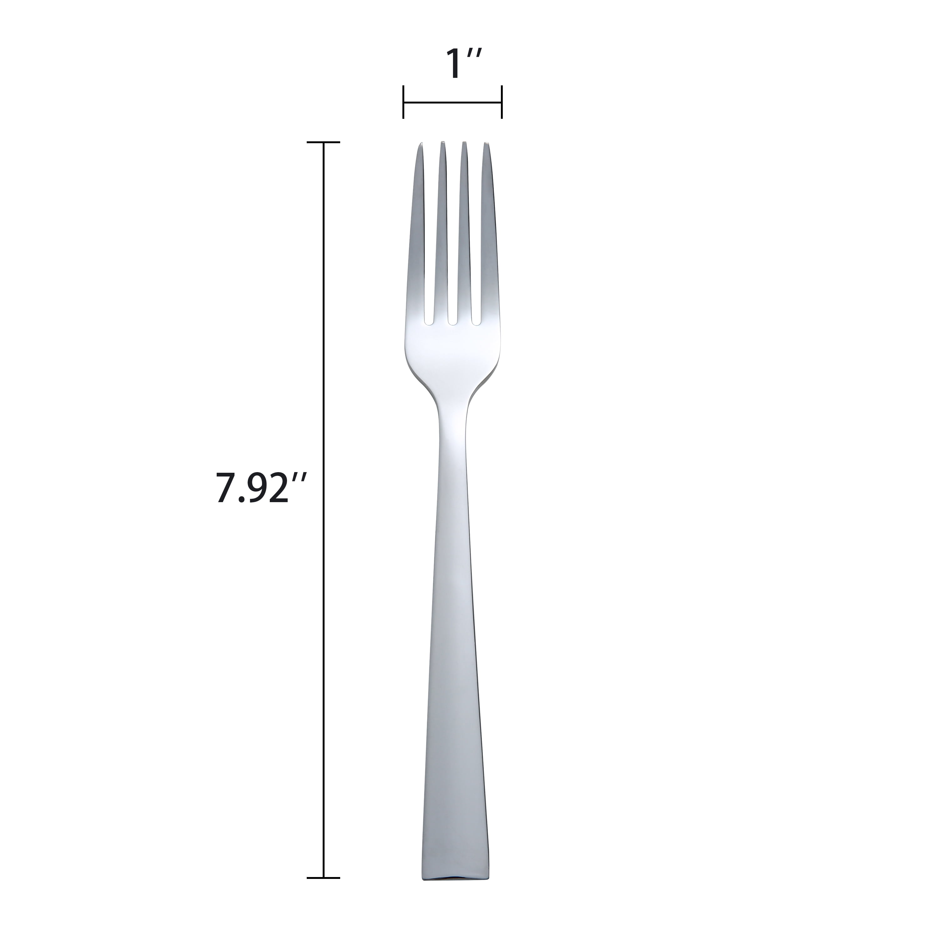 Mainstays Chiazza Stainless Steel Everyday Dinner Fork, 3 Piece Set, Silver