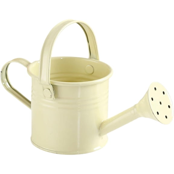 Mini Watering Can, Small Watering Can, 2.8x4.7 Kids Watering Can with Handle, Rustproof Metal Watering Can, Portable Indoor Watering Can for Garden Yard Home Beige, Kids Watering Can