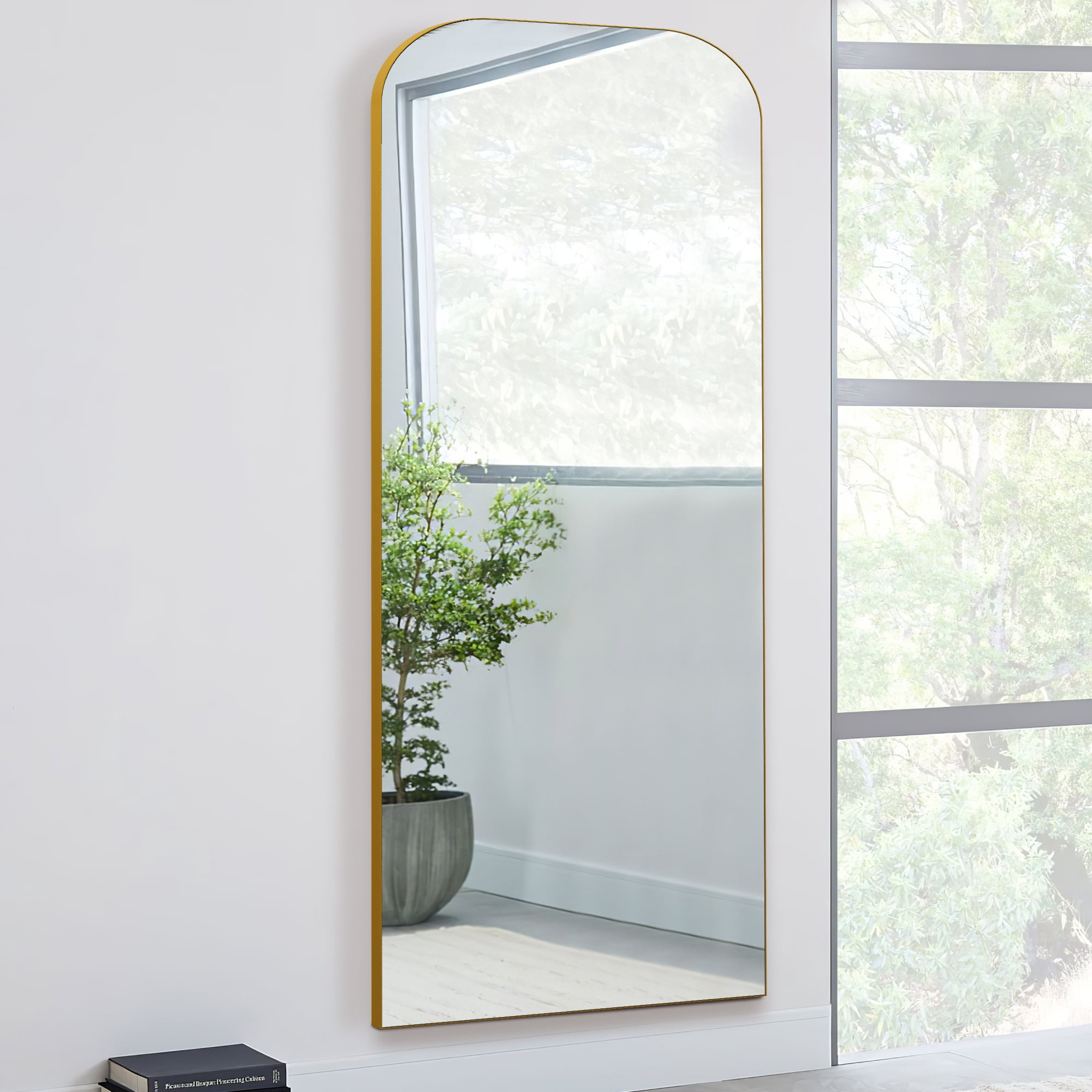Iron Wall Mirror Full Length Mirror Wall Mirror 59"x20",Gold
