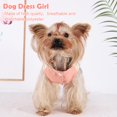 thumbnail image 2 of WILLED Dog Dress for Extra Small Dog, Dogs Dress with Rabbit Ears, Pink Dog Dress Female with Checkered Lining Spring, Dog Dress with Leash Ring Summer, Dog Harness Dresses for Girl with Pocket, 2 of 7