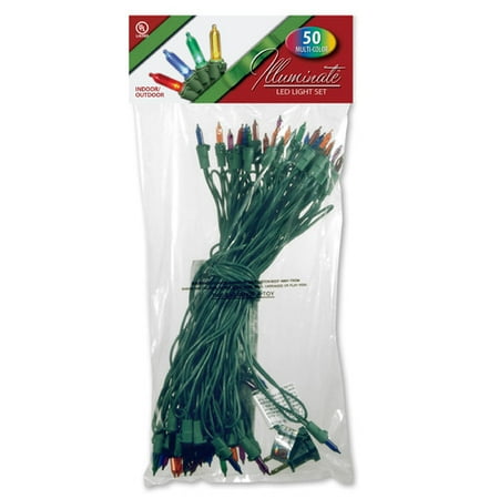 National Tree 50 Bulb Outdoor 4-Color Multi LED with Plastic Cover Illuminate Light Set