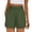 Green(Womens Shorts), variant on ZHYou Women's Shorts Summer Smocked High Rise Waist Stretch Pull On Wide Leg Shorts with Pockets,Black,Size L