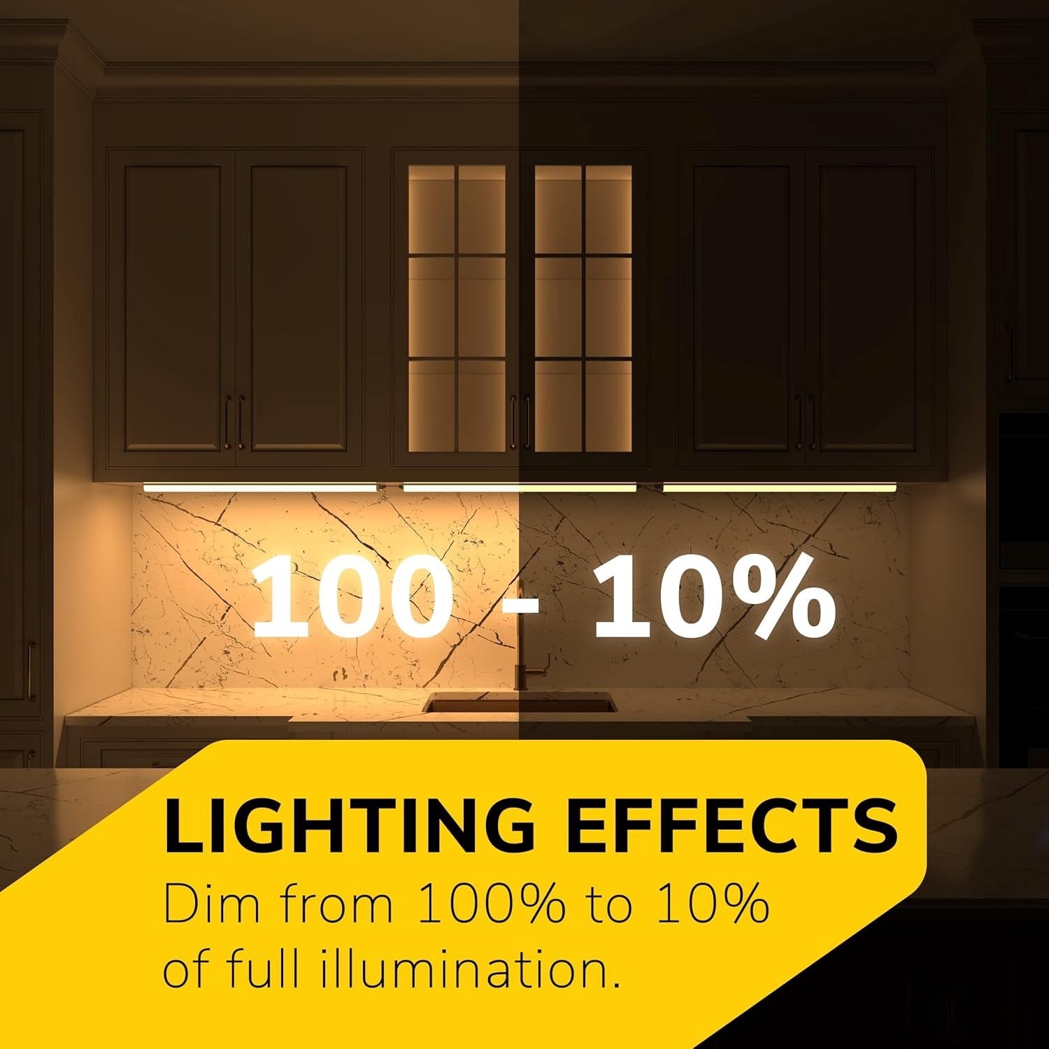 30-inch Hardwired Only LED Under Cabinet Lighting, Soft White(3000K), Dimmable, Matte White Finished, ETL Listed
