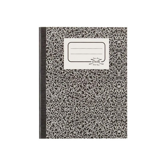 Xtreme - Notebook - sewn-bound - - 80 sheets - white paper - squared - marble black