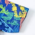 thumbnail image 6 of Toddler Boys Short Sleeve Summer Casual Cartoon Prints Gentleman Tops Hawaii Beach Holiday Floral Shirts T Shirt Blue Size 3-4T, 6 of 7