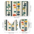 thumbnail image 3 of Mid-century Design Stripe And Dots Shower Curtain Sets with Rugs 4 Piece Non-Slip Rugs And Toilet Mat Lid Rug Accessories Mid Century Modern Lines 1950S Waterproof Shower Curtain for Bathtub Decor, 3 of 8