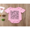 thumbnail image 2 of PENGXIANG Baby Summer Romper Letter Short Sleeve Envelope Neckline Button Closure Loose Wild Fashion Outfit, 2 of 8