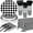 Black and white Gingham, variant on 176 PCS Red Gingham Disposable Tableware Set Serves 25, Checkered Plates Napkins Cups Plastic Spoons Forks Knives, Wedding Birthday Dinner Party Supplies
