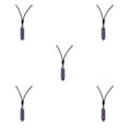 thumbnail image 2 of Transemion Handmade Clear Quartz Crystal Necklace Energy And Elegance Master StoneAdjustable Amethyst 5Set, 2 of 6