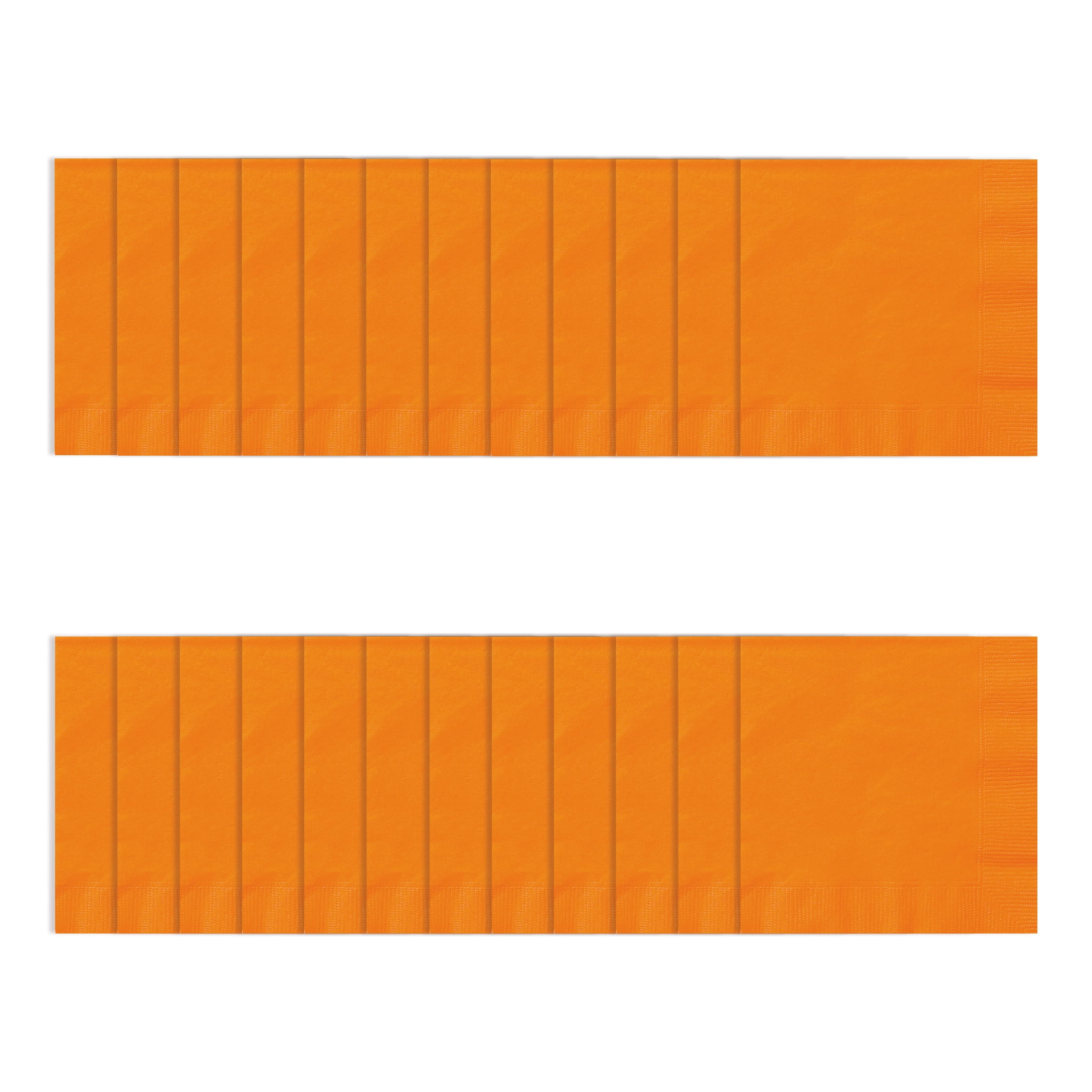 24CT 6.5IN x 6.5IN Orange Disposable Paper Napkins by Way To Celebrate
