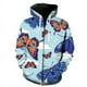 thumbnail image 1 of Sudadera con capucha y cremallera de gran tamaño para hombre, ropa de calle Harajuku de manga larga con estampado 3D de mariposas y dibujos animados de moda para otoño y primavera, 1 of 6