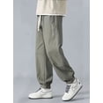 thumbnail image 3 of Embroidery Casual Pants Men Jogging Sweatpants Wide Leg Harem Long Trousers Korean 2024, 3 of 5