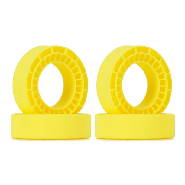 Insertos de goma de silicona para neumáticos 1.3 de 64 x 24 mm (amarillos)