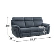 thumbnail image 3 of Lexicon Clifton Microfiber Double Reclining Sofa In Blue, 3 of 5