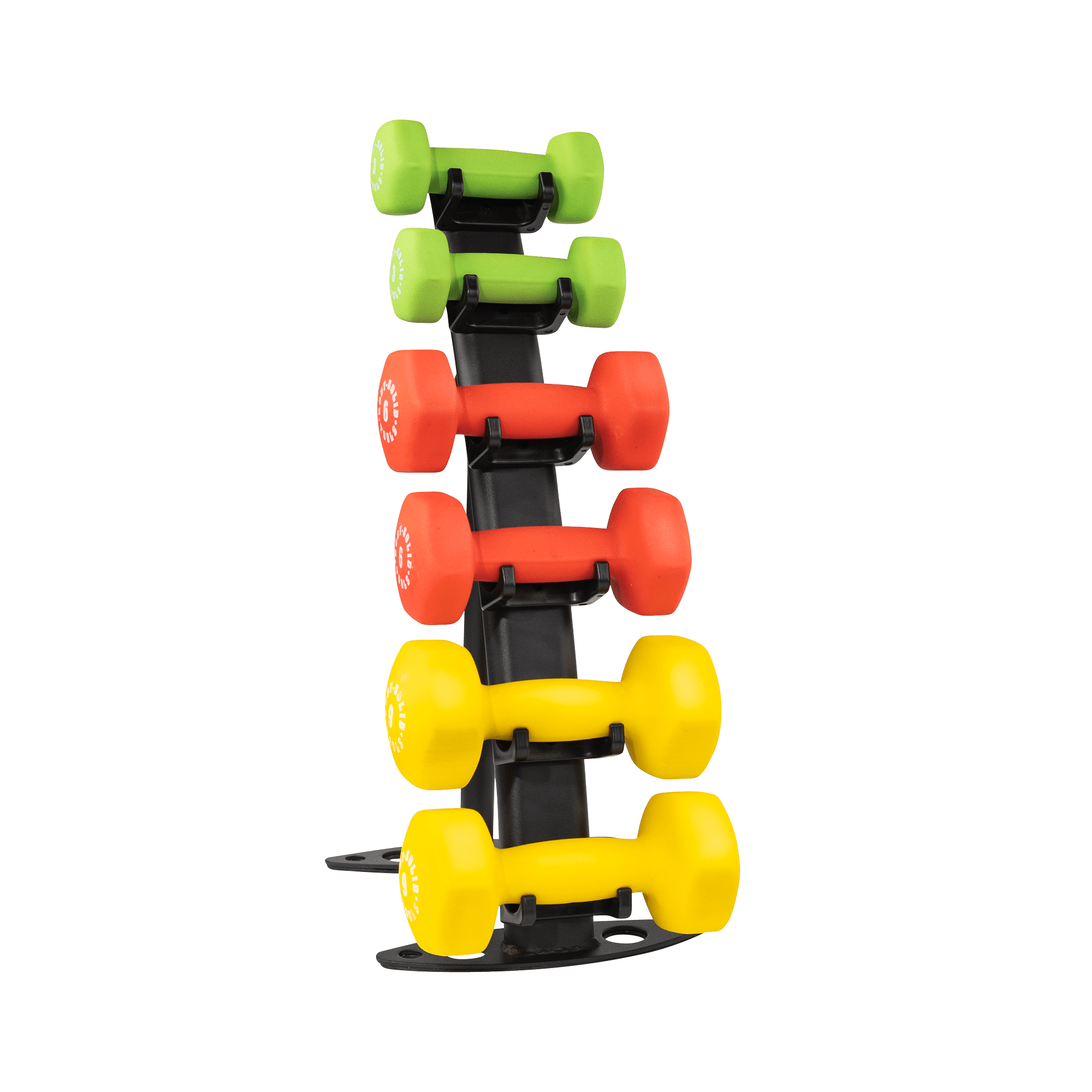 Body Solid GDR10B 3 Pair Dumbbell Rack