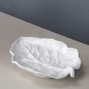 Beatriz Ball VIDA Lettuce Medium Leaf Platter 13.75 White Melamine