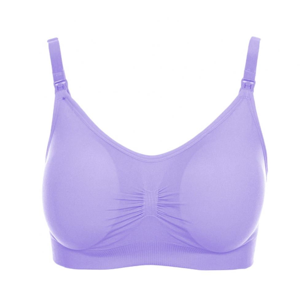 Women's Nursing Bra, Adjustable Shoulder Straps Casual Seamless Breathable  Pregnant Feeding Bra 