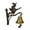 Golden Witch, variant on Cast Iron Wall Bell - Decorative Vintage Style Cute Animal-Shaped Hand-Cranked Doorbell - Swing Wall-Mounted Doorbell - Indoor/Outdoor Dining Bell - Garden Home Wall Decoration, 2.95*1.77*1.18 In.
