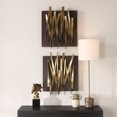 thumbnail image 2 of Uttermost Crosshatch Metal Wall Decor in Gold (Set of 2), 2 of 7