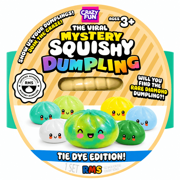Crazy Fun RMS Mystery Tie Dye Dumpling Stress Ball, 1 pc Color May Vary
