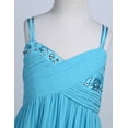 thumbnail image 6 of Aislor Junior Bridesmaid Kid Girls Rhinestones Pleated Chiffon Dance Maxi Gown Floor Long Dress, 6 of 7