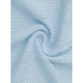 thumbnail image 5 of INSPIRE CHIC Women's Pajama Sets Short Sleeves Knit Button Down Crop Tops with Shorts 2 Piece Y2K Loungewear S Blue, 5 of 6