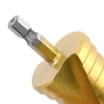 thumbnail image 3 of HSS de brocas escalonadas de sello central automático, Taper Taper Taper Taper Taper Taladro de metal para plástico, , aluminio, DYNWAVEMX taladro escalonado de ranura, 3 of 8