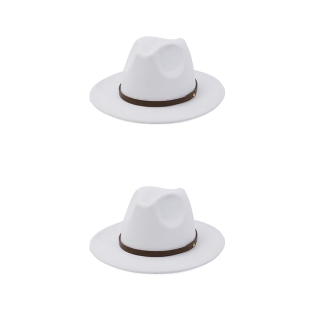 Jumpingount Sombreros Vestido grande Gorras de ala ancha Abrigado Lana Hombres Niños Iglesia Type4 NO4