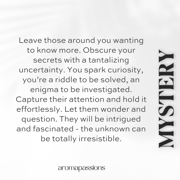 MYSTERY | Inspired by NASOMATTO BLACK AFGANO | Pheromone Perfume Cologne Dupes for Men and Women | Extrait De Parfum | Long Lasting Dupe Knockoff Perfume