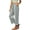 Gray, variant on Oksale Lightweight Pants for Women Petite Breathable Cozy Elastic Waisted Cotton Linen Pants with Pockets Loose Straight Leg Ankle Summer Pants 2026 Army Green M