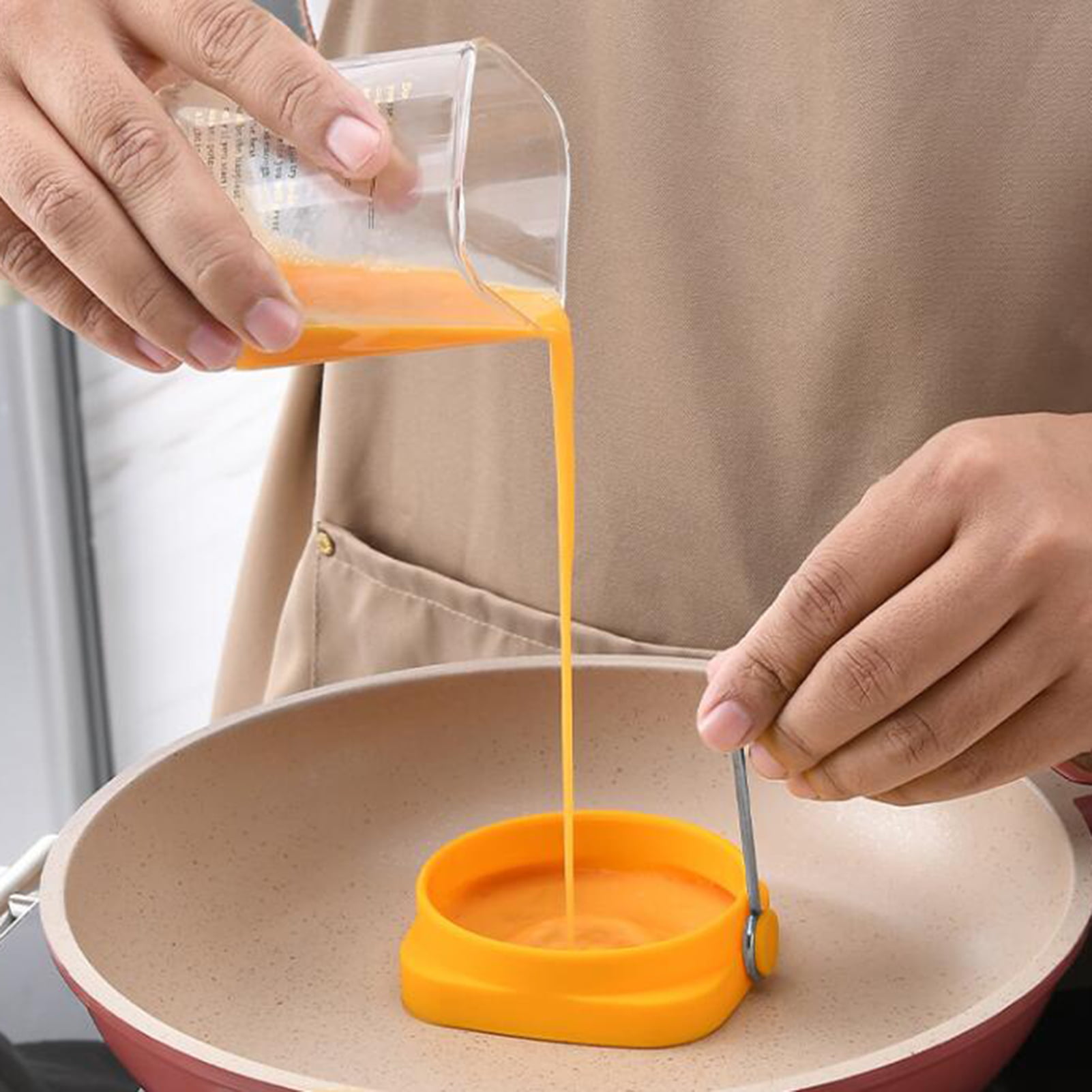 Durable Fried Egg Mold Flexible Safe Square Round Fried Egg Ring