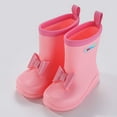 thumbnail image 5 of lnmuld Rain Boots Kids Stylish Girls Rain Boots for Outdoor Play and Adventure Featuring Adorable Bow Design Footwear for Kids Daily Use and Leisure Activities Size:9, 5 of 5