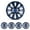 Black Lacquer & Blue Lacquer, variant on 4Pcs/set Wheel Rims Cover Hubcaps ,16 Inch Universal Snap On Car Truck SUV Wheel Covers ABS Material （16-Inch, Black&Blue Lacquer)