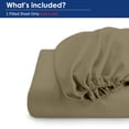 thumbnail image 2 of King Fitted Sheet - 600 Thread Count Egyptian Cotton, Cooling Sateen Weave Bed Sheet, 16-Inch Deep Pockets with No-Pop Elastic, Soft, Durable, and Breathable Bottom Sheet (Taupe), 2 of 8