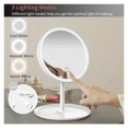 thumbnail image 2 of LED Makeup Mirror With Light Lamp With Storage Desktop Rotating Cosmetic Mirror Light Adjustable Dimming USB Vanity Mirror ,Widely Use, 2 of 7