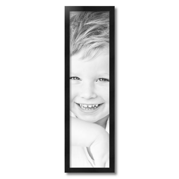 ArtToFrames 8" x 30" Black Picture Frame, 8x30 inch Black Wood Poster Frame (WOM-5141)