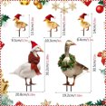 thumbnail image 7 of Qocolhg 5 Pieces Christmas Duck Decoration Garden Stakes Yard Art Decor Duck with Santa Hat Realistic Lifelike Animal Stakes for Lawn Landscape Pathway Farm, 7 of 7