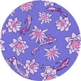 thumbnail image 1 of Ahgly Company Machine Washable Indoor Round Transitional Purple Amethyst Purple Area Rugs, 4' Round, 1 of 7