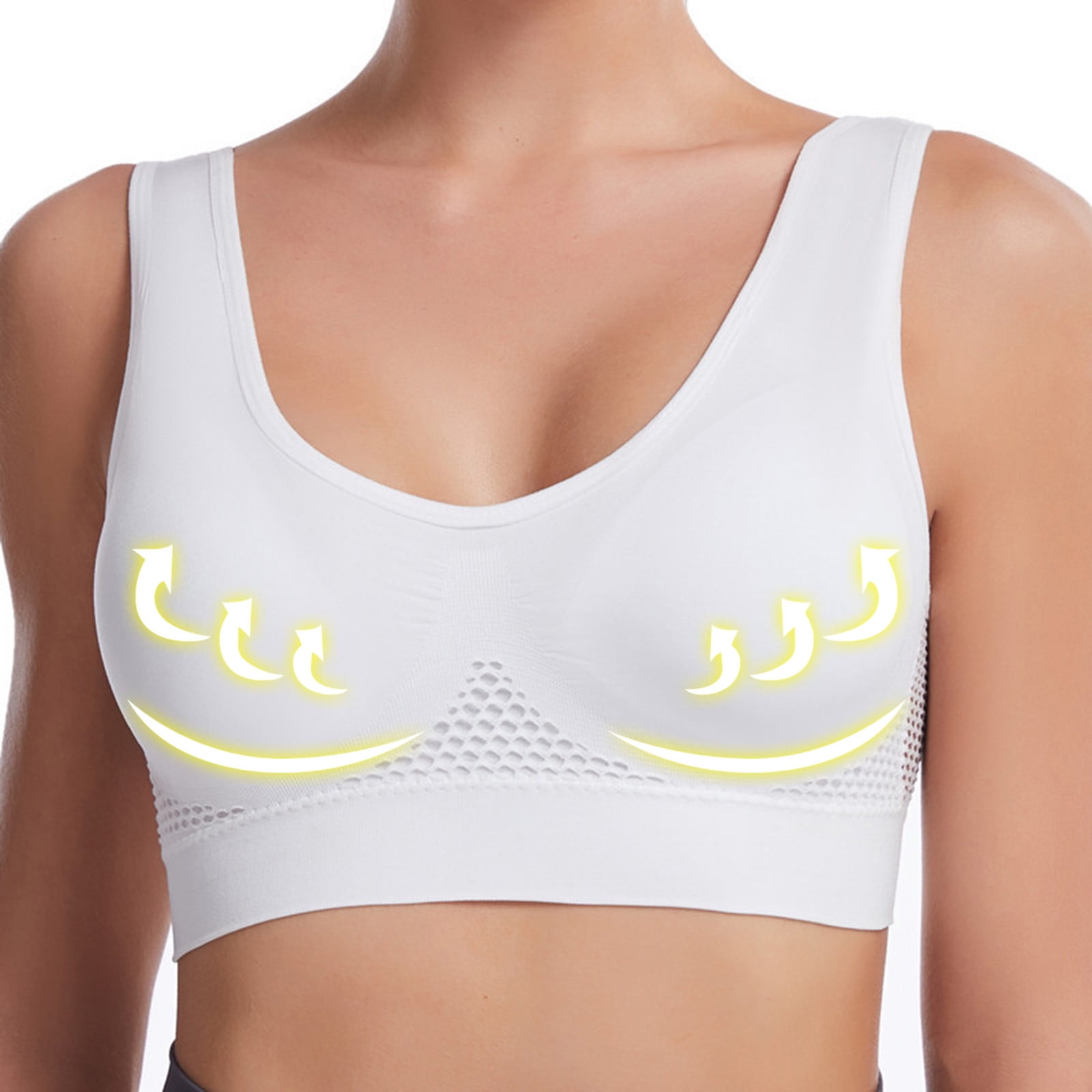 Lolmot Seamless Sports Bra for Ladies Wirefree Yoga Bra with