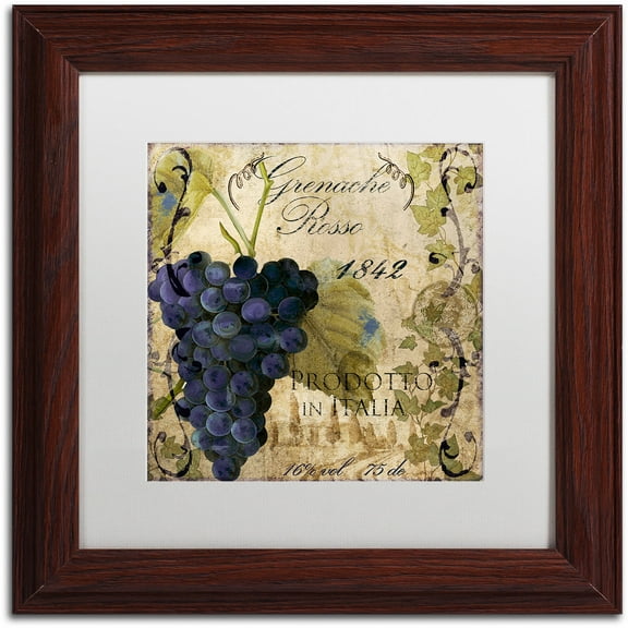 Trademark Fine Art "Vino Italiano III" Canvas Art by Color Bakery White Matte, Wood Frame