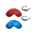 thumbnail image 1 of Walleva Polarized Ice Blue + Fire Red Lenses For Costa Del Mar Brine Sunglasses, 1 of 6