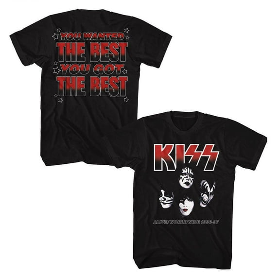 Kiss You Wanted the Best Men's T Shirt (Black, AdultM)