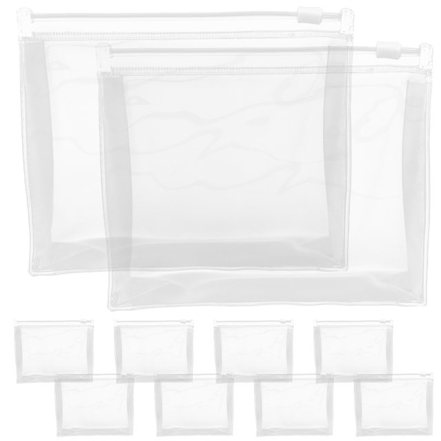 10 bolsas transparentes para cosméticos, para viajes al aire libre, para artículos de tocador de aerolíneas.