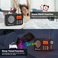 thumbnail image 5 of Portable Am Fm Radio, Compact Personal Radio, Transistor Radio with Loud Speaker, Digital Time Display, Battery Operated or DC USB, Clear Dial, Headphone Jack, Perfect for Indoor, Outdoor Use- Black, 5 of 7