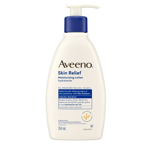 Aveeno Skin Relief Moisturizing Lotion, Shea Butter, Oat, Dimethicone, Dry Skin Body Moisturizer, Fragrance Free