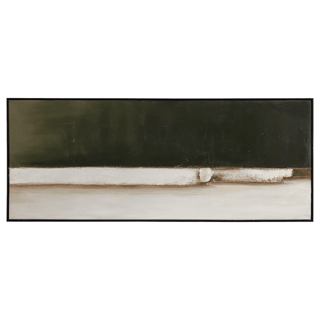 Bouclair Art Abstrait Encadré Vert 60 X 24 Po (152 X 61 cm)