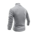 thumbnail image 4 of Ofreoo Men's Solid Color High Stretch High Neck Knit Hoodie Long Sleeve Top Long Sleeve High Neck Top/shirt Essentials Hoodie Deal of the Week, 4 of 4