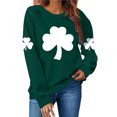 thumbnail image 2 of BUIGTTKLOP St. Patrick's Crewneck Sweathirts for Women Graphic Print Long Sleeve Shirts Casual Pullover Tops, 2 of 6